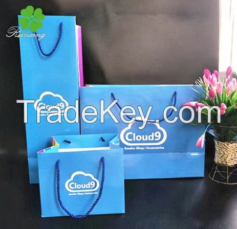 Eco-Friendly Custom Paper Bags with Handles for Shopping and Gifts