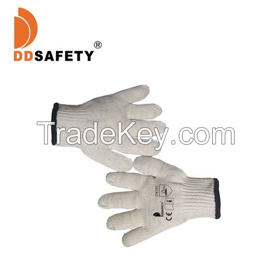 DDsafety 77+countries White cotton/polyester knitted kid 10 gauge 3threads Light Working Children Knit Gloves Toddler Baby Gloves