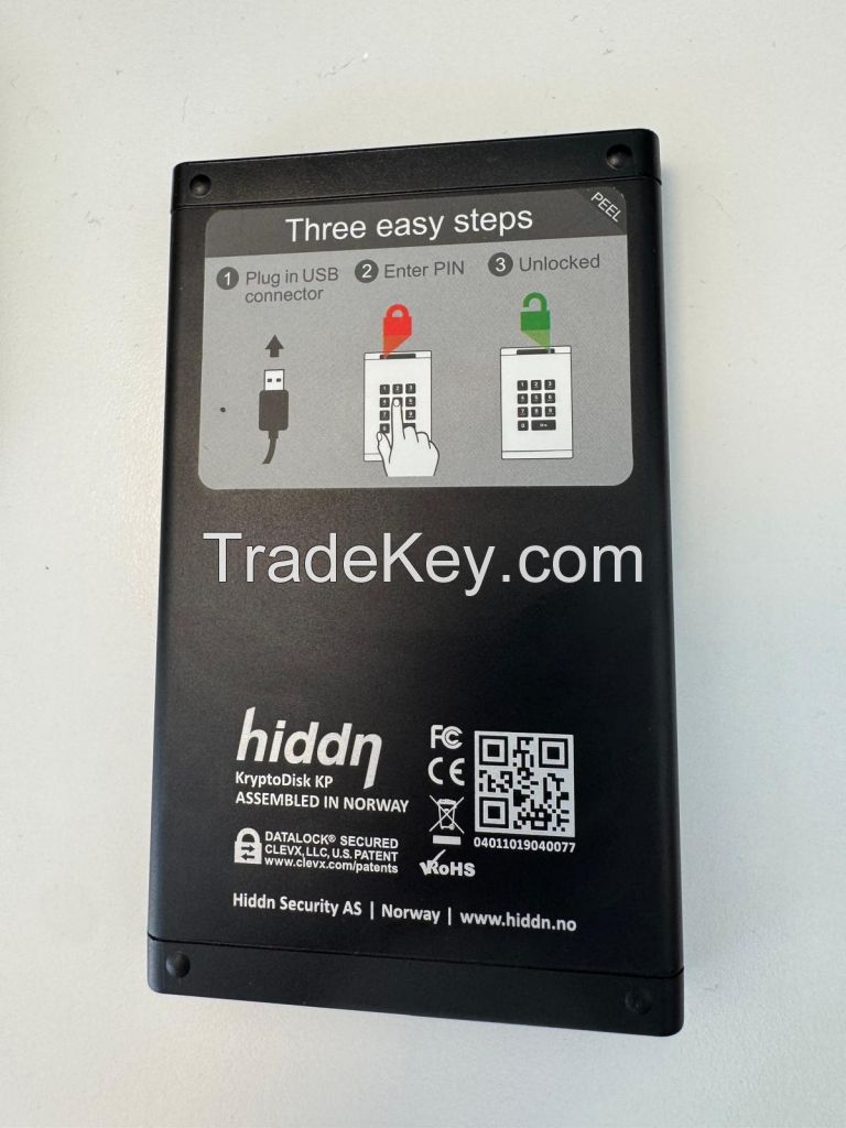 Hiddn Kryptodisk KP 1TB Encrypted SSD Secure Portable Hard Drive Military Grade
