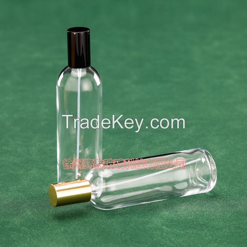 High grade crystal glass perfume bottles, portable, large capacity, source factory, nude bottle, 100ml perfume bottle