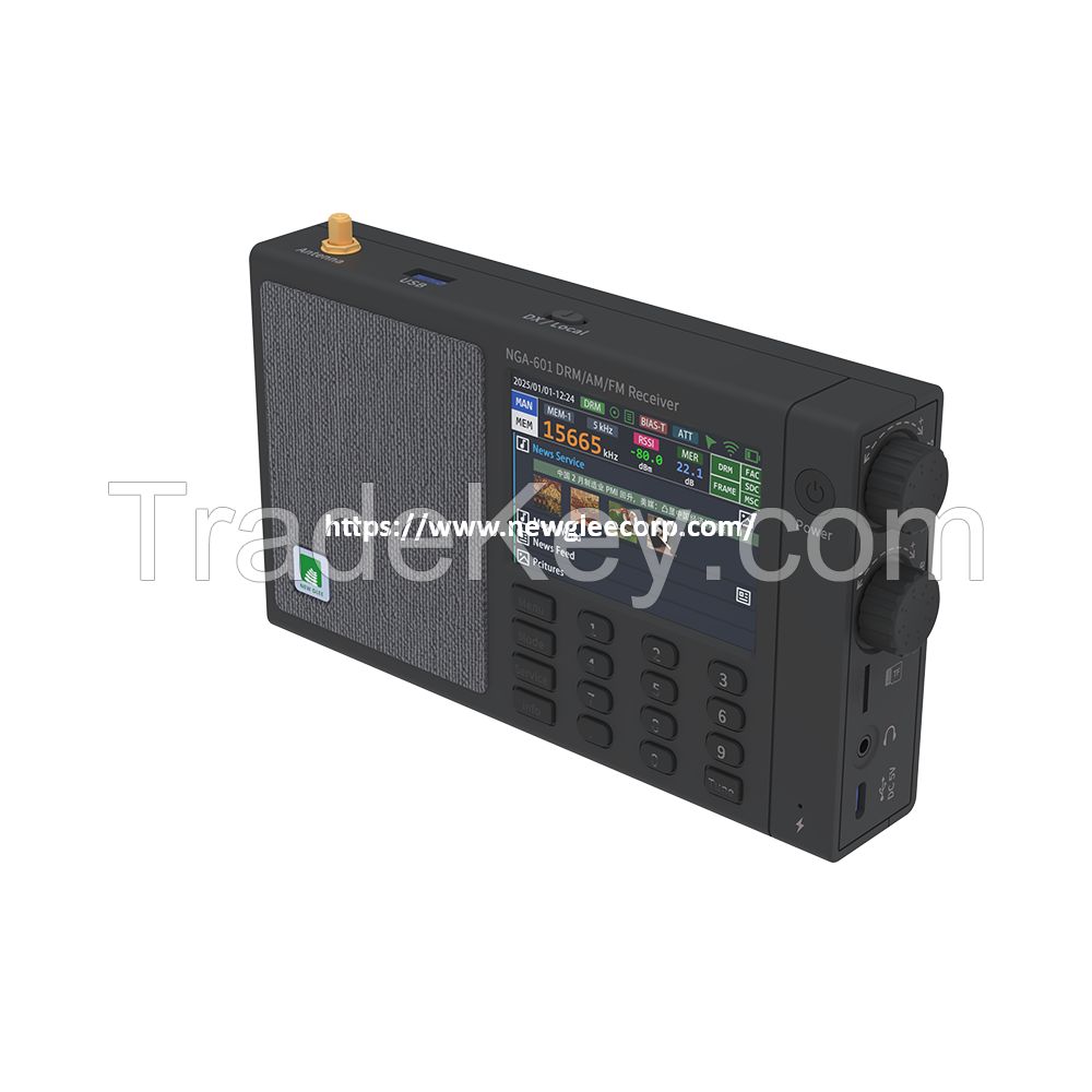 Pocket DRM Receiver Newglee Portable NGA-601 Professional DRM AM FM Digital Broadcast Receiver Car radio Pocket Colour Display DRM Radio Receiver