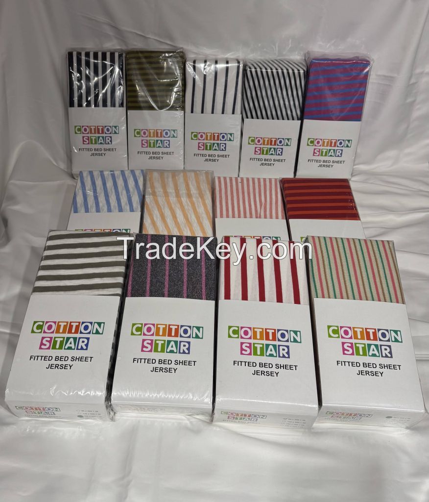 100% COTTON FITTED SHEET WITH PILLOWCASES