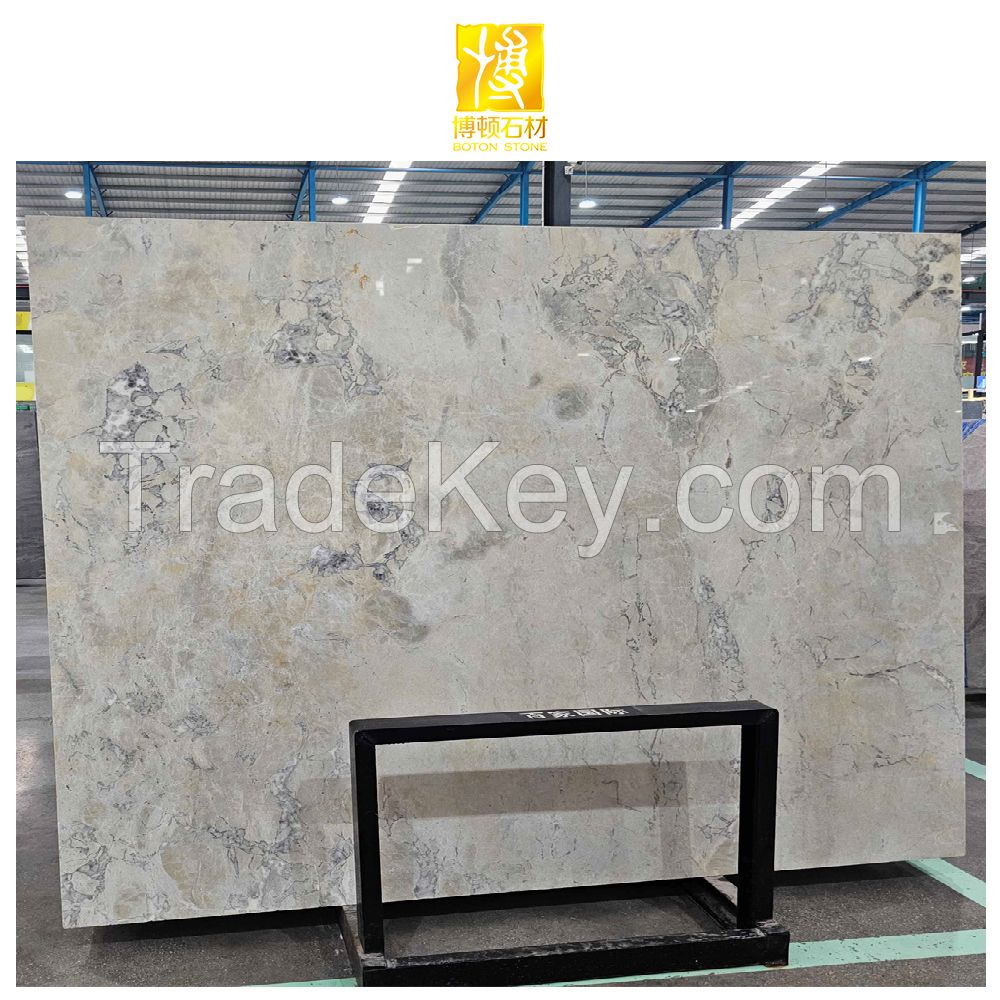BOTON STONE Wholesale Price Natural Stone Polished Modern Flooring Tiles Dover White Marble Wall Slab