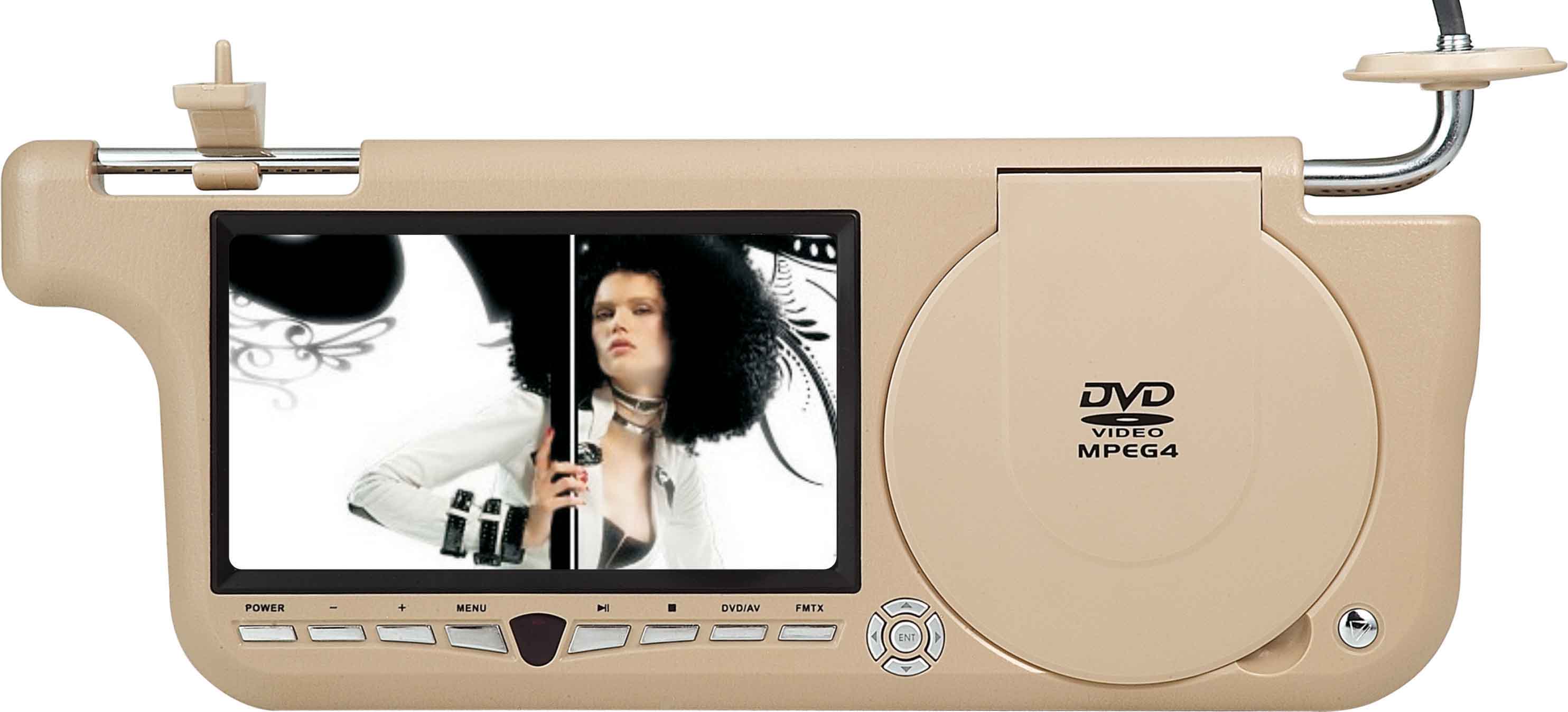 7 inch sunvisor monitor with DVD player