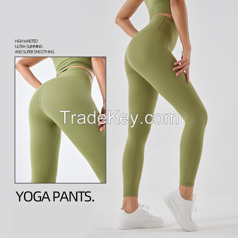 High-waist No-awkward-line Yoga Pants Sports Pants and Leggings