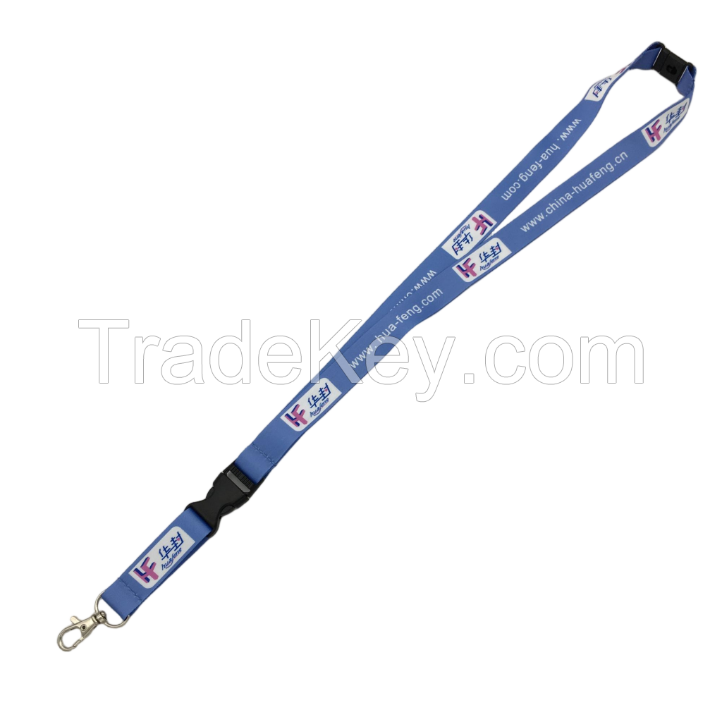 High Quality Personalized Custom logo Aviation Neck Strap Silk Screen Printed Polyester Airline air Lanyard for Staff