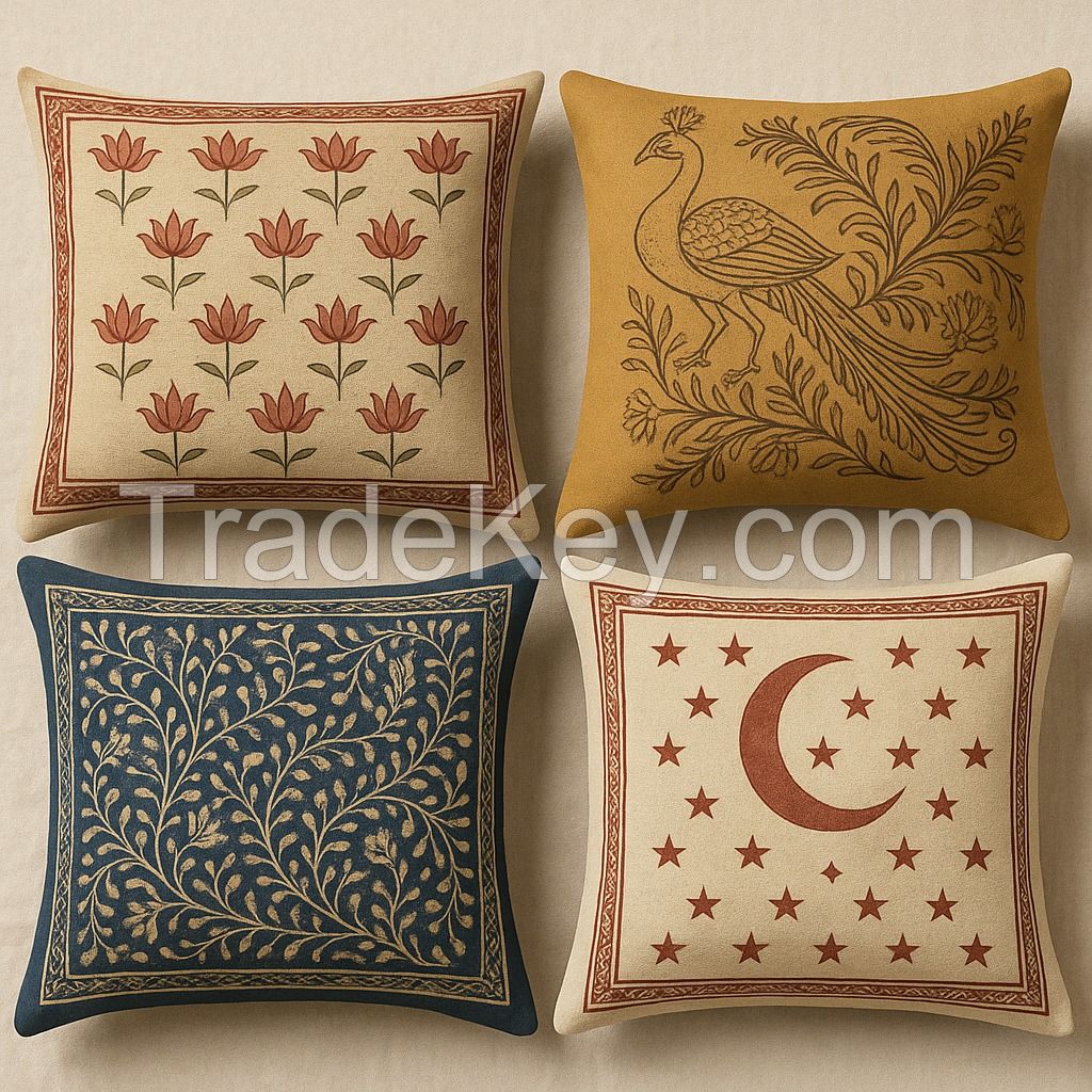Cushion Covers, Table Runners, Quilts, Sofa Throwers  Cushion Covers  Decorative Pillows  Table Linens  Home Textile Exporter  Quilted Throws