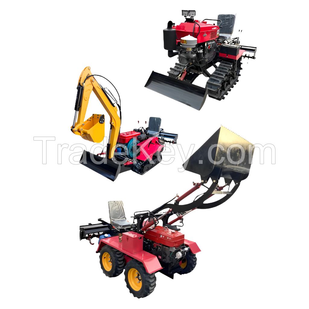 Chinese factory 25HP-50HP Small 4-wheel Drive/crawler diesel tractor cultivator