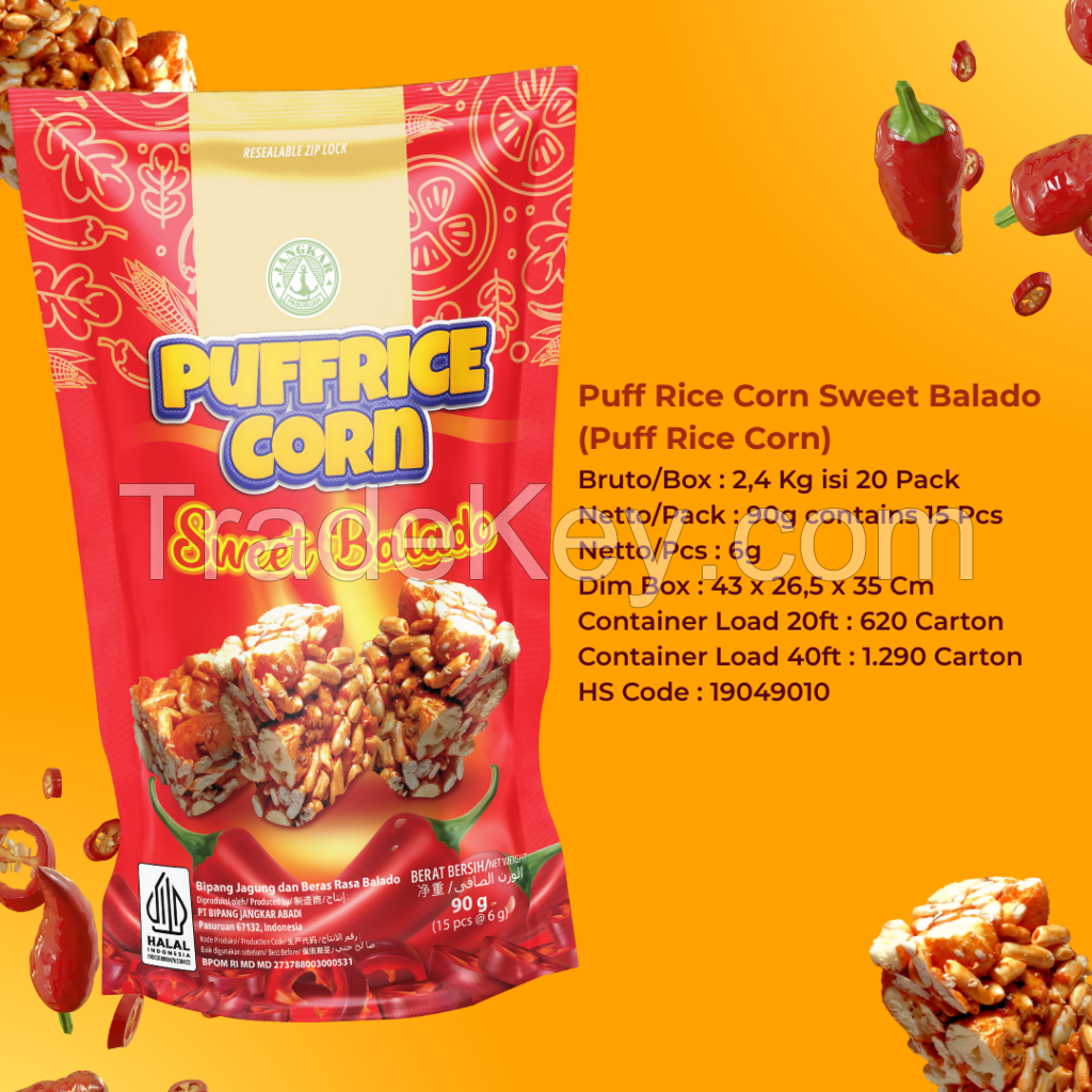 Puff Rice, Puff Rice Corn, Popcorn and Extrudate Snack