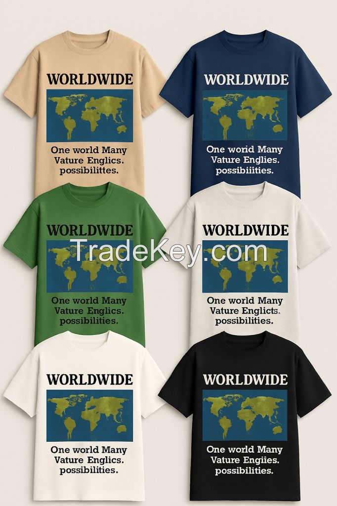 High Demand Unisex Custom T Shirt New Wholesale Bulk Supply Premium Cotton Fabric OEM Branding Available for Global Buyers