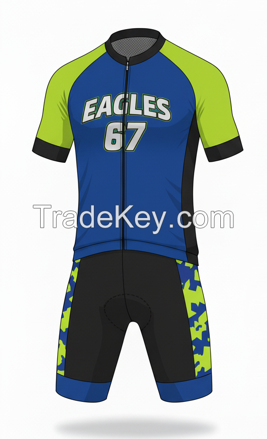 Premium Cycling Kit for Training and Racing Includes Jersey and Bib Shorts Built for Performance and Long Distance Rides