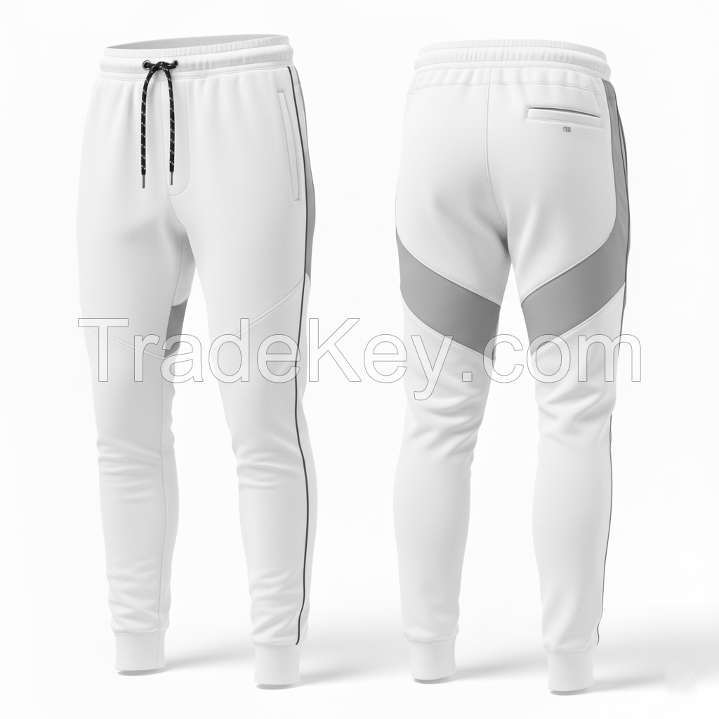 Mens Sports Trousers with Elastic Waist and Tapered Fit Lightweight Stretch Fabric Ideal for Gym Training and Daily Wear