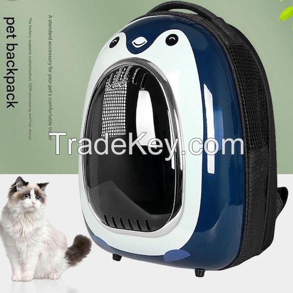Transparrent Cat Backpack Double-shoulder Space Capsule Pet Bag Dog Carrier