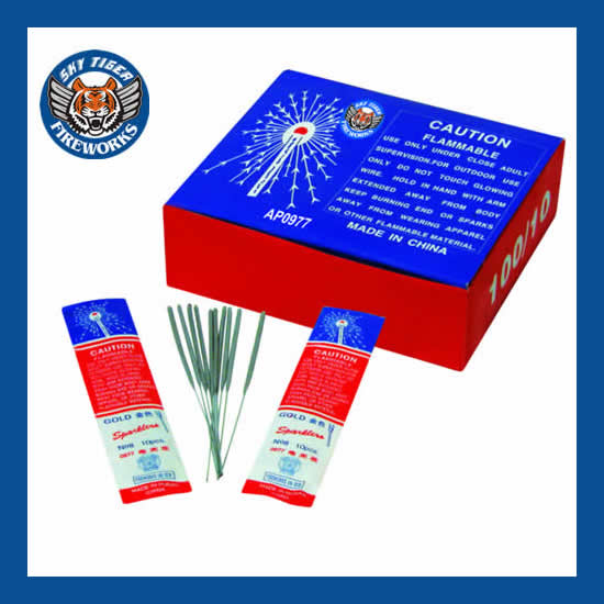 Toy Fireworks 7 inch Golden Sparklers