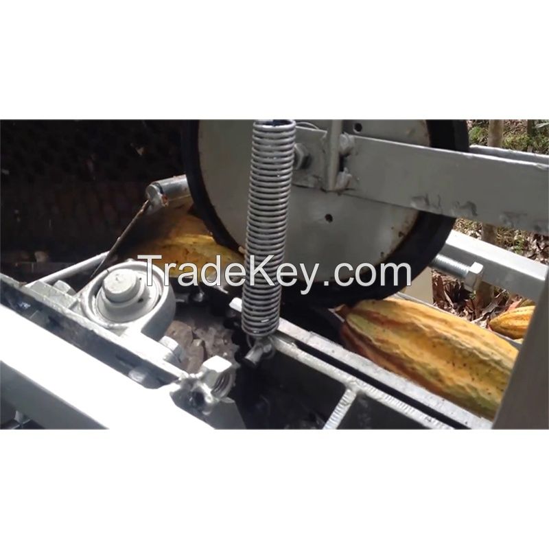 Automatic Green Cocoa Pod Thresher Sheller Fresh Cocoa Pod Hulling Dehuller Machine