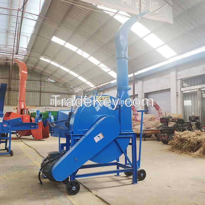 Straw Silage Machine Feed Processing Machines Paddy Straw Cutting Grass Chopper Animal Feed Chaff Cutter Crusher Machine