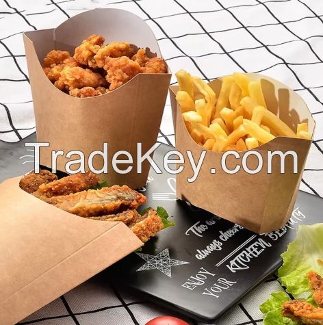 Wholesales Customized Logo Printing French Fries Potato Chips Fried Chicken Packaging Box