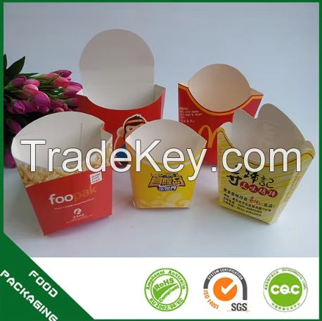 Wholesales Customized Logo Printing French Fries Potato Chips Fried Chicken Packaging Box
