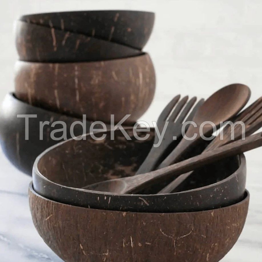PREMIUM NATURAL COCONUT SHELL BOWL / BIODEGRADABLE TABLEWARE / ZERO WASTE HOME ESSENTIALS