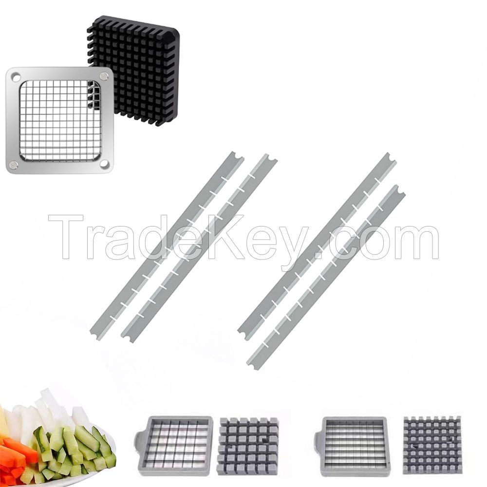 Replacement Chopper 1/4&amp;quot; Blade, Commercial Vegetable Chopper Dicer, French Fry Cutter Stainless Steel Blade for Fruit Cutting Machine Tomato Onion Pusher Block