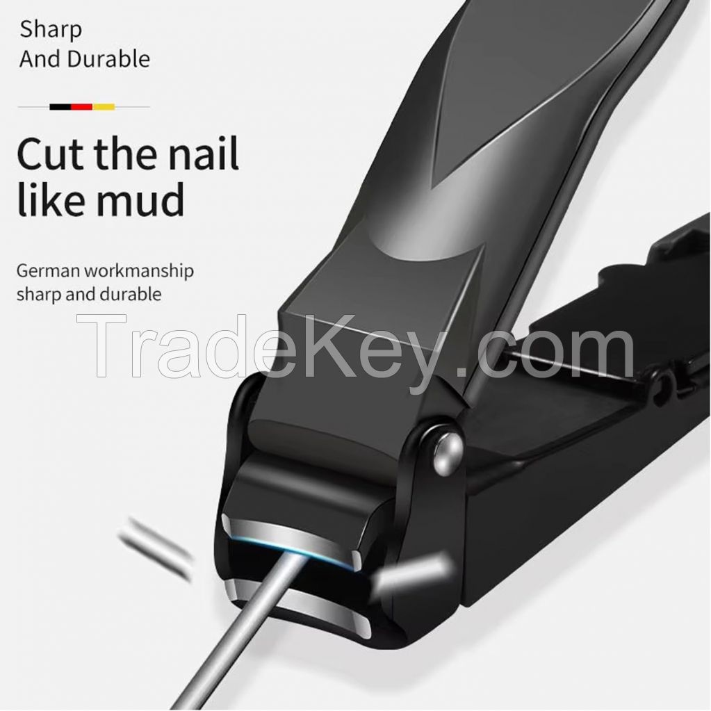 Nail Clippers with Catcher â Stainless Steel nail trimmer | ÙÙØµ Ø§Ø¸Ø§ÙØ±, Anti-Splash Cutter Set with File for Fingernails & Toenails, Ergonomic & Se