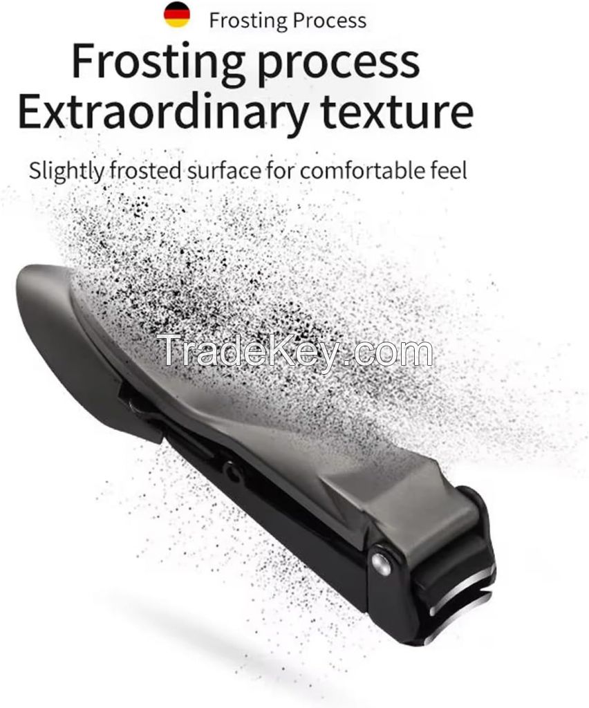Nail Clippers with Catcher â Stainless Steel nail trimmer | ÙÙØµ Ø§Ø¸Ø§ÙØ±, Anti-Splash Cutter Set with File for Fingernails & Toenails, Ergonomic & Se