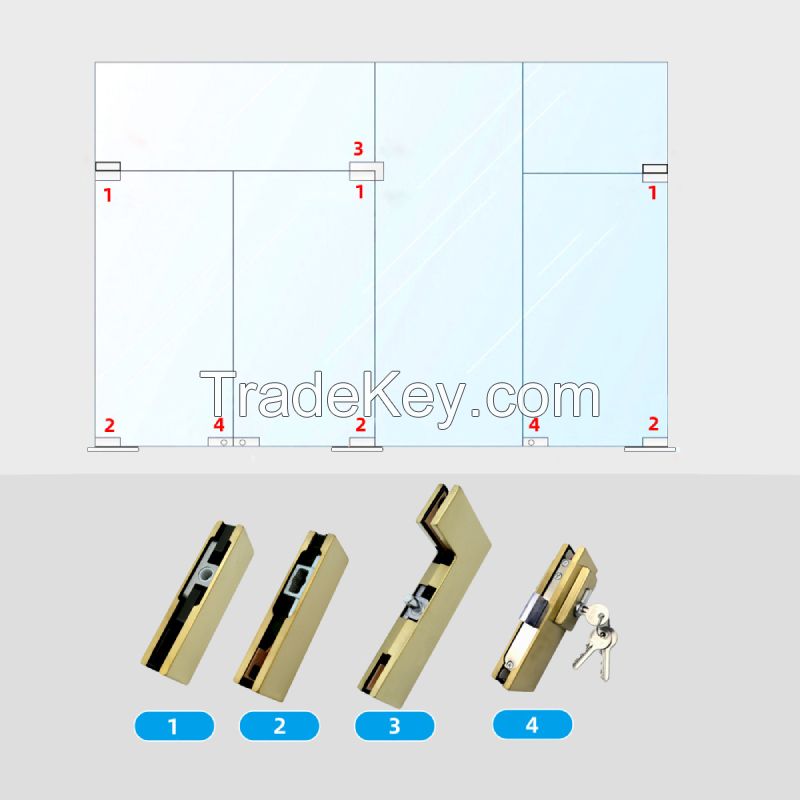 Kensharp Top Overpanel Lock Big L Aluminum Alloy Stainless Steel Square Patch Fitting