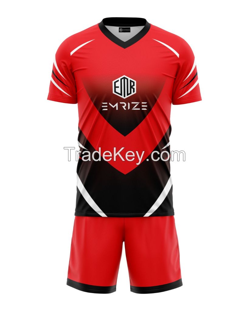 Hot Sell Plain Soccer Jerseys Set Custom Logo Fashion Football Shirts 100% Polyester Comfortable Football Uniform Wear