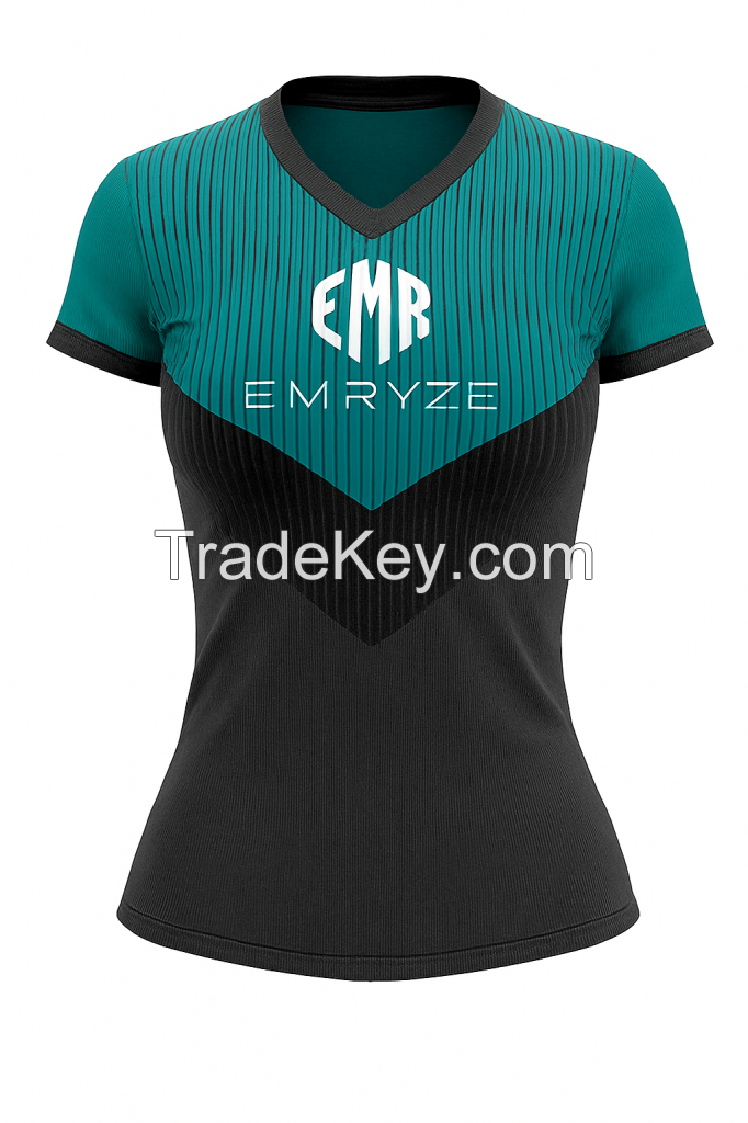 Promotion Custom Quick Dry Soccer Uniform Set Full Set Women Slim Fit pink Soccer Jersey