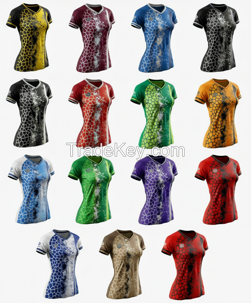 OEM Logo V Collar Ladies V-Speed Custom Jersey Slim Fit Short Sleeve Sports Polo Shirts Golf T-Shirt for Women Polyester Casual Style