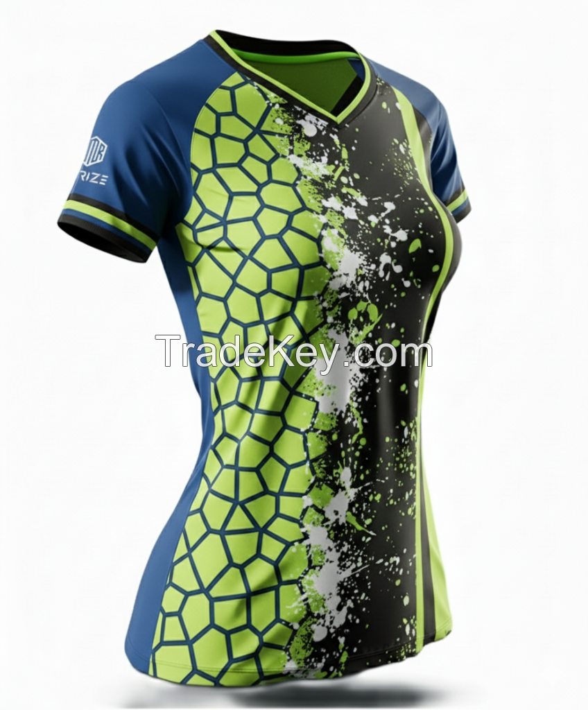 OEM Logo V Collar Ladies V-Speed Custom Jersey Slim Fit Short Sleeve Sports Polo Shirts Golf T-Shirt for Women Polyester Casual Style