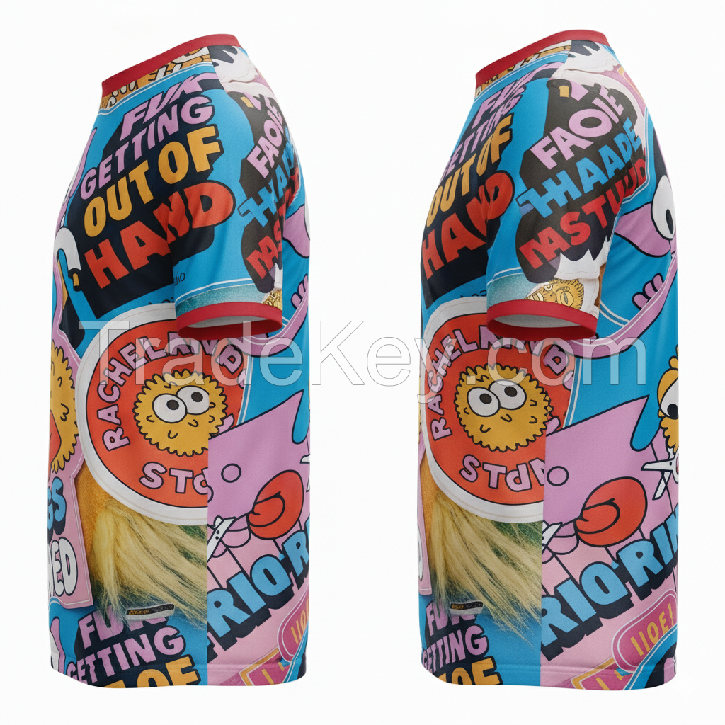 ODM 3D Print T Shirt 100% Polyester Quick Dry for Mens Custom Design Sublimation Printing T-shirt Sport Performance T-shirts