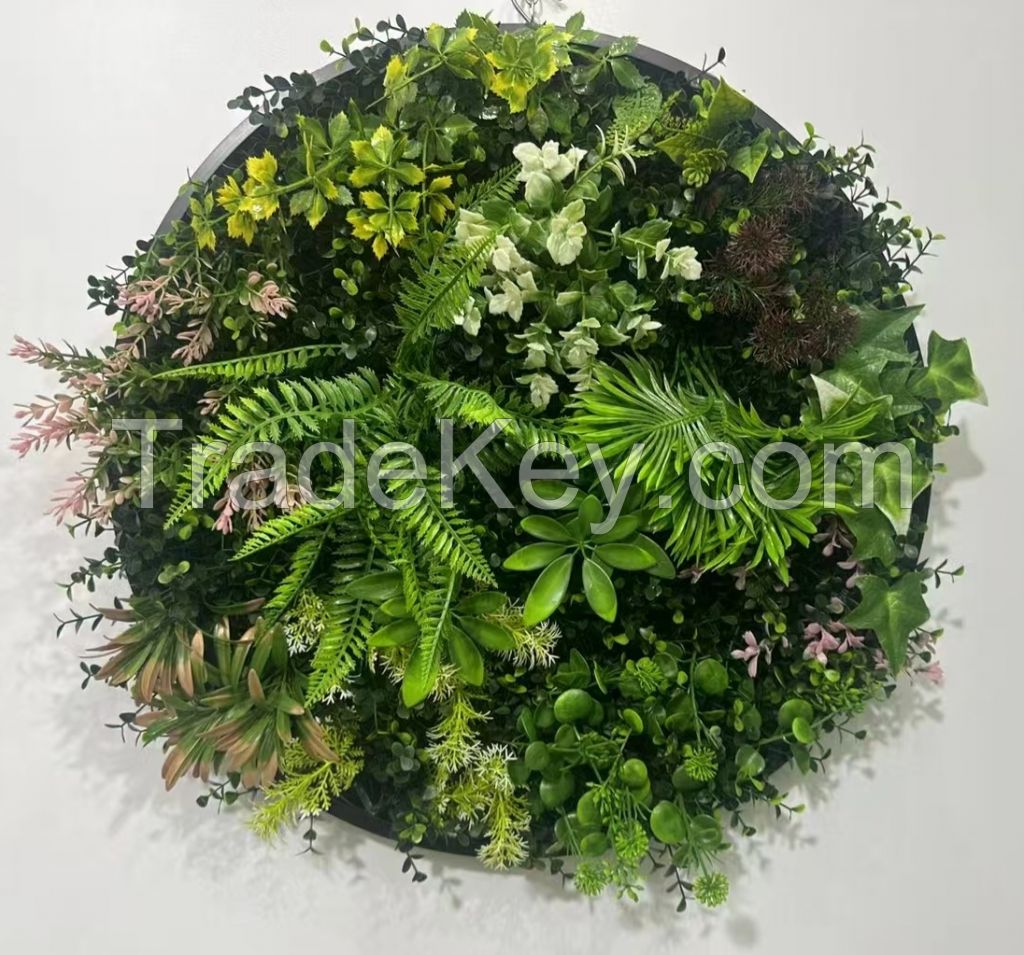 artificial plant panel in round model