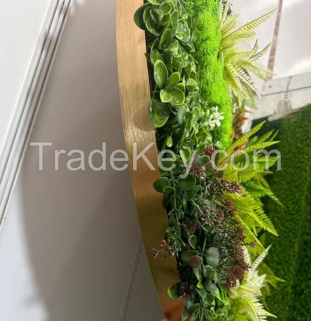 artificial plant panel in round model