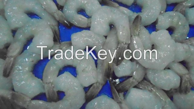 FROZEN RAW PEELED AND DEVEINED TAIL OFF(PD) VANNAMEI WHITE SHRIMP