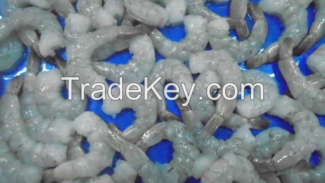 FROZEN RAW PEELED AND DEVEINED TAIL OFF(PD) VANNAMEI WHITE SHRIMP
