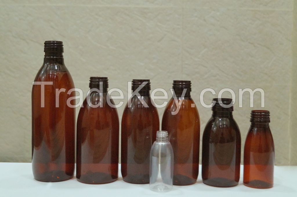 100 ML PET PHARMA BOTTLE AMBER