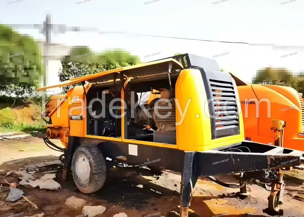 HBT6006A-5 China Hot Brand 70 M3/h Max. Concrete Output Concrete Trailer Pump