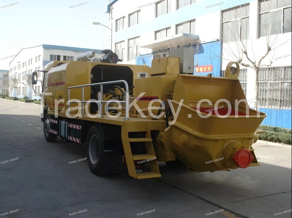 HBT6006A-5 China Hot Brand 70 M3/h Max. Concrete Output Concrete Trailer Pump