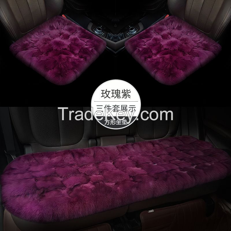 Fox fur car seat cushion