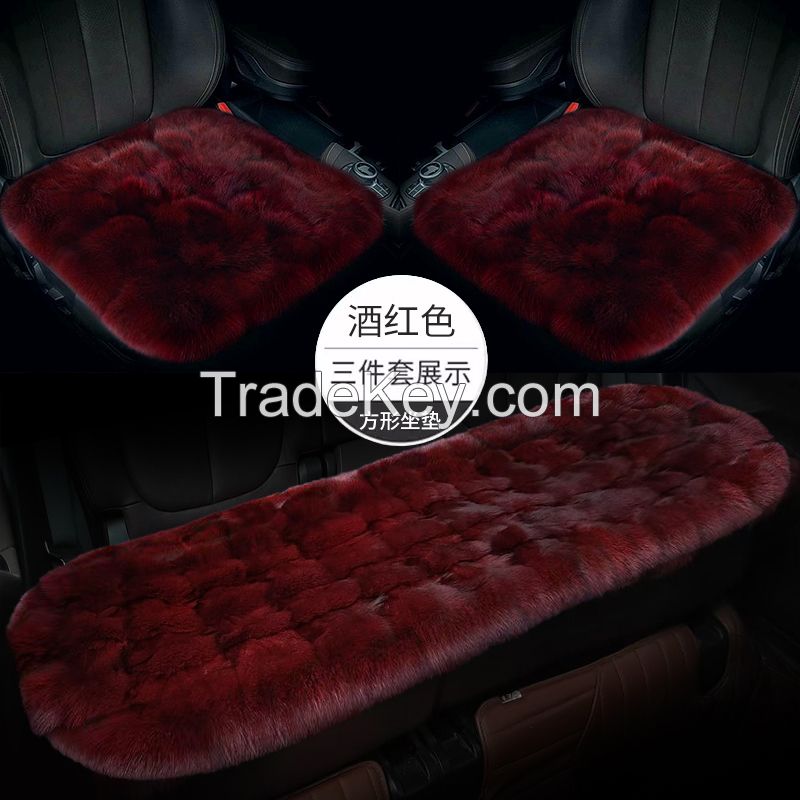 Fox fur car seat cushion