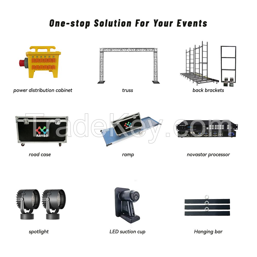 RAYBO OptiFlex Series Movable Rental LED Screen Indoor Outdoor P2.6 P3.9 P4.8 High Refresh Rate HD Seamless Splicing LED Wall for Stage Event