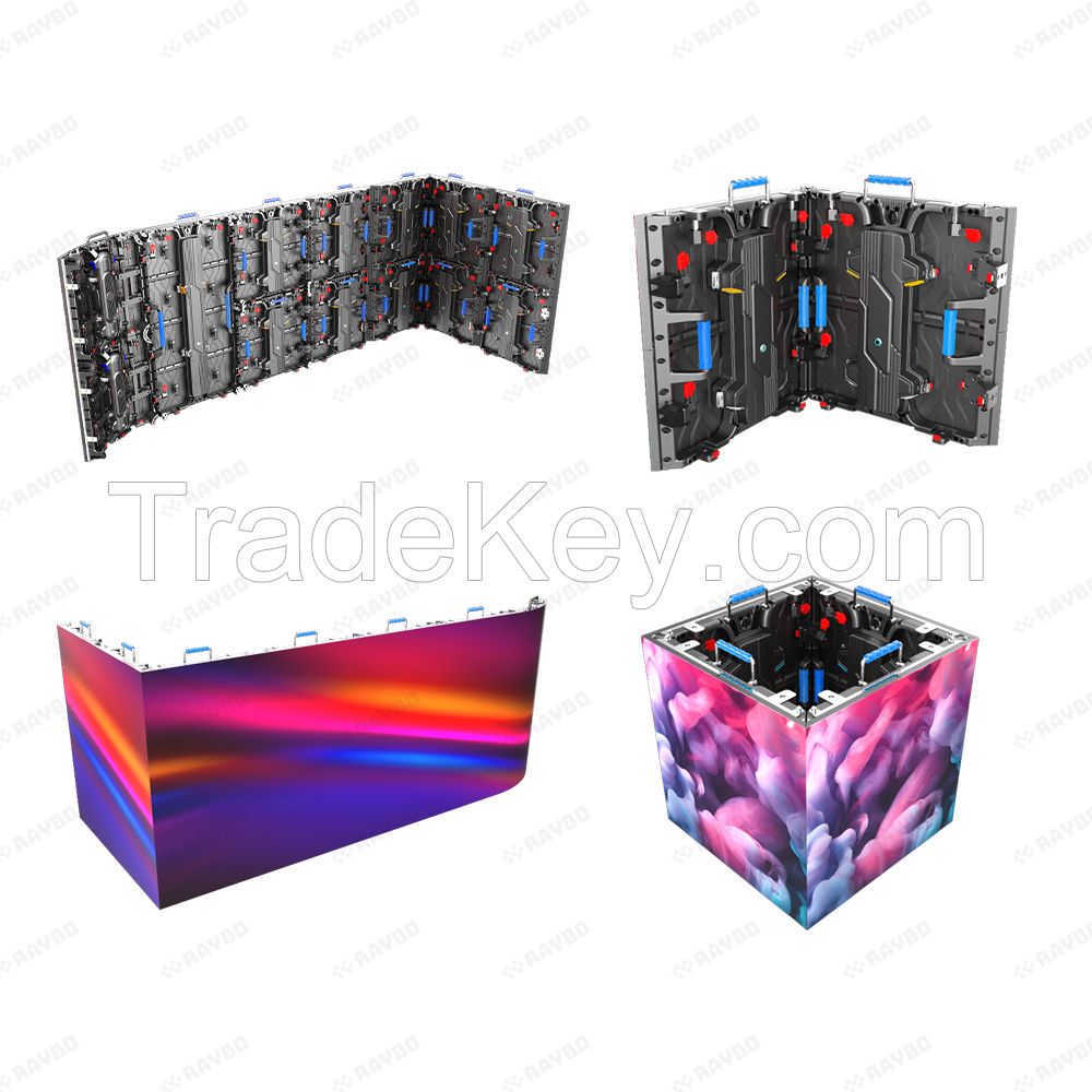 RAYBO 3 in 1 Multifunctional LED Display PixelFuse Series Affordable Movable Rental LED Screen Indoor Outdoor Curved Creative P2.6 P3.9 P4.8 LED Cabinets 