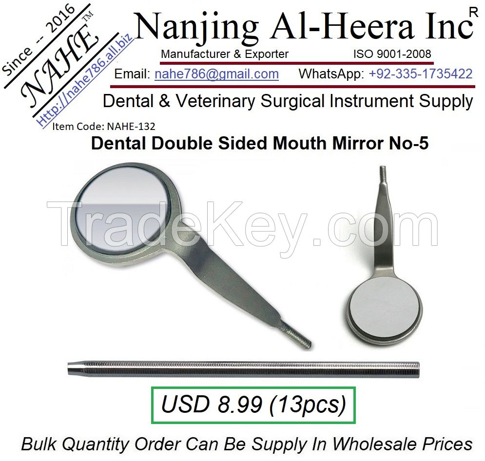 Dental Rhodium Double Sided Mouth Mirror No-5 without Handle Dental Surgical Instrument