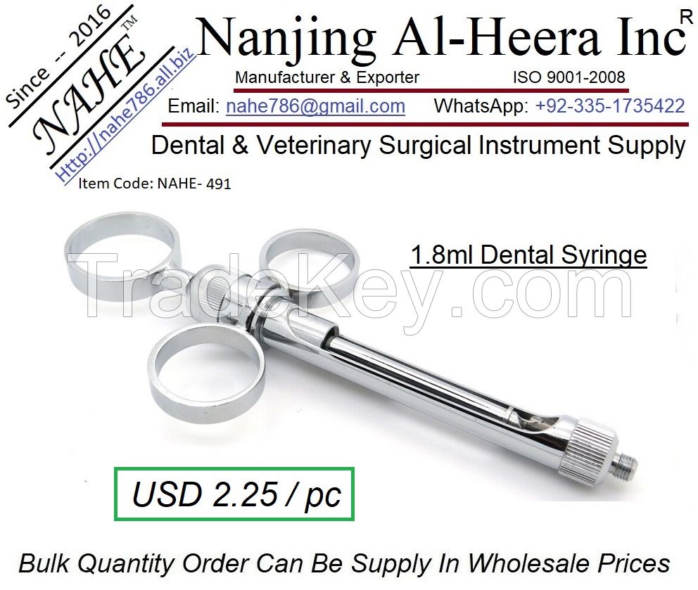 Dental 2.2ml Aspirating Syringes Dental Surgical Instrument