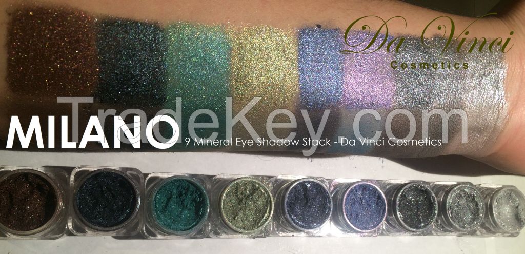 Da Vinci Mineral Eye Shadow Palette - 9 Colors, 100 % Natural Cosmetics