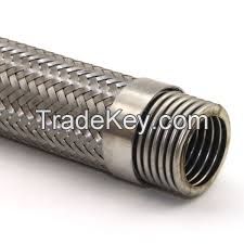 steel 304 braided flex metal hose with BSP/NPT fittings