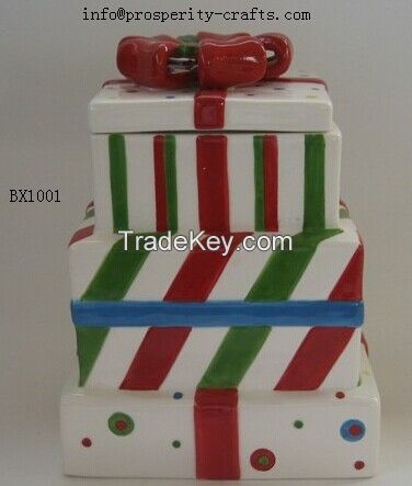 Ceramic Christmas Xmas gift box