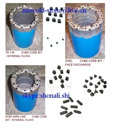 (Thermally Stable Polycrystal)TSP cube-shaped bit cutters