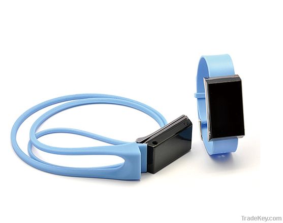 Bluetooth Necklace&amp;Wrist Band 2-in-1 with OLED screen display